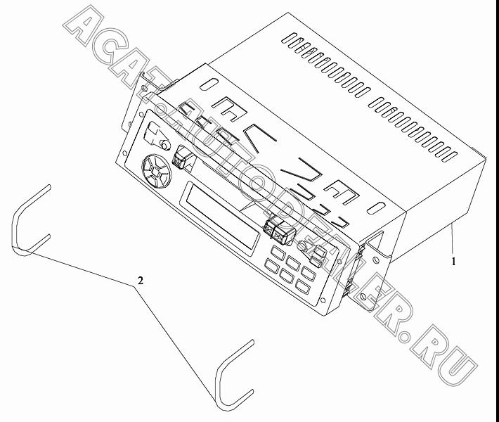Скоба крепления магнитолы 7901012-240 для FAW CA3252