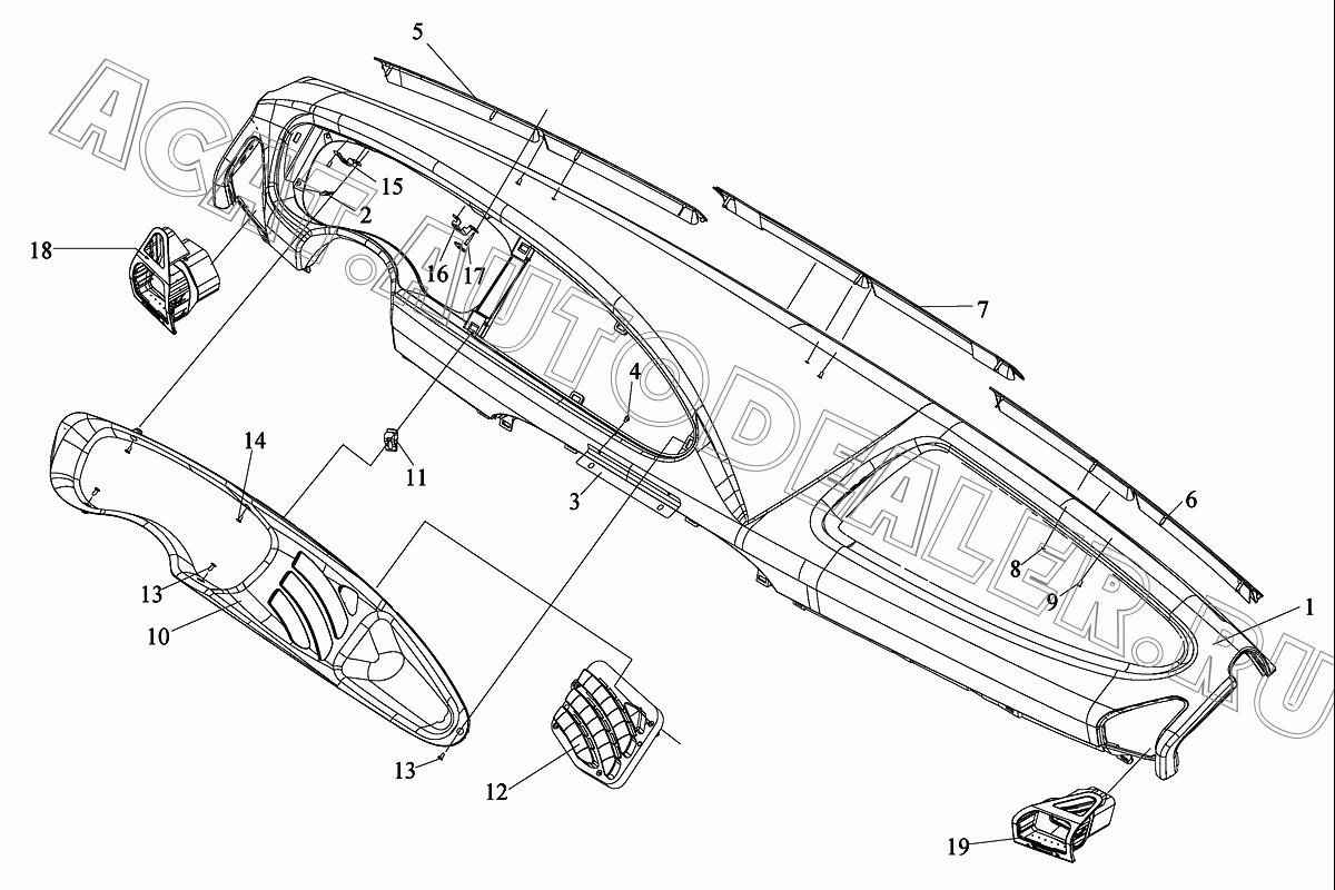 Кожух приборов 5310031-240 для FAW CA3252
