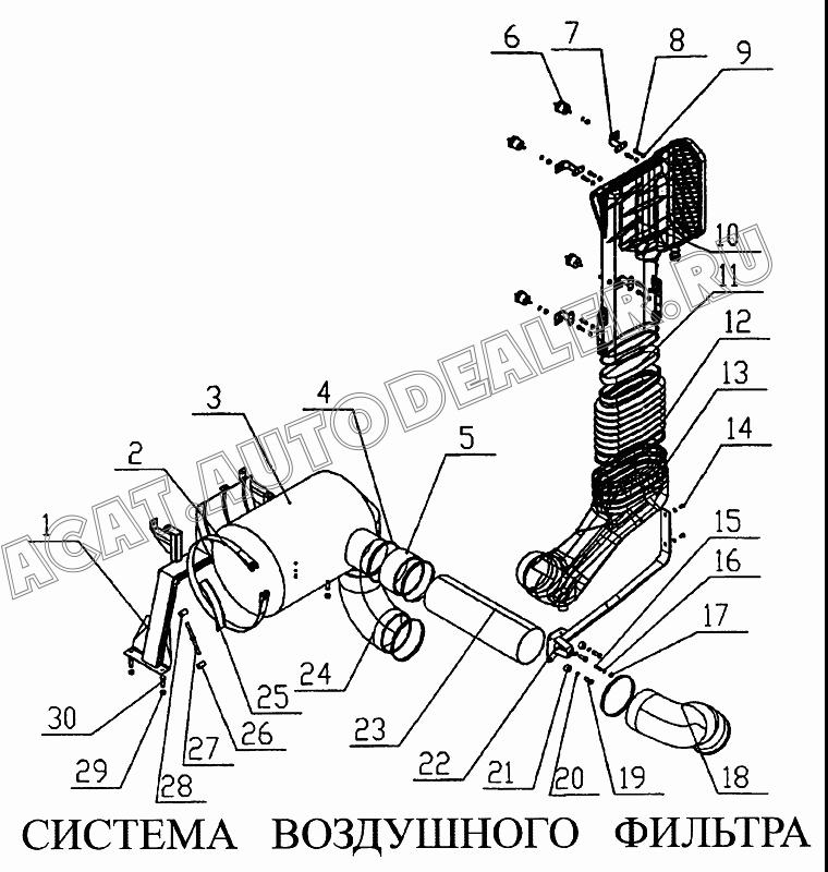 Крепежная пластина воздушного фильтра AZ9725190001 для CNHTC Sinotruk Howo