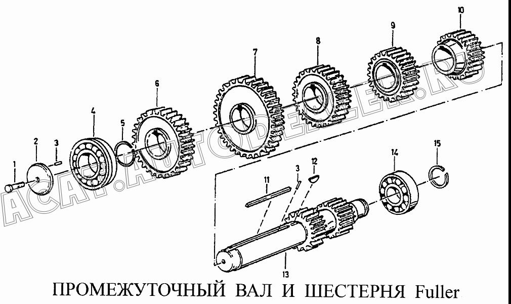 Шестерня привода промежуточного вала JS100A-1701056 для CNHTC Sinotruk Howo