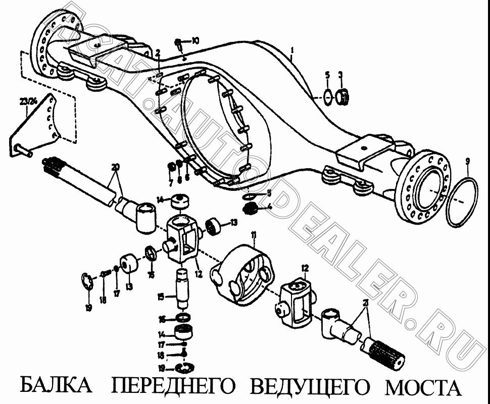 Картер переднего моста в сборе 199112410075 для CNHTC Sinotruk Howo