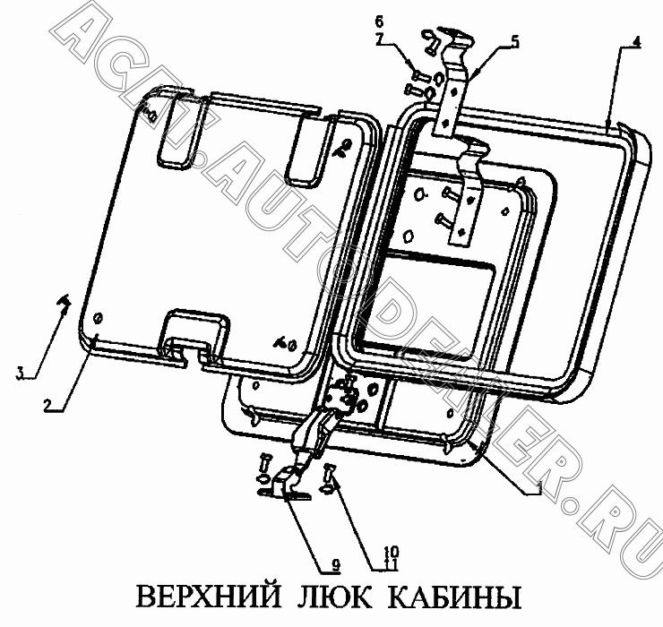 Крышка люка в сборе WG1642770006 для CNHTC Sinotruk Howo