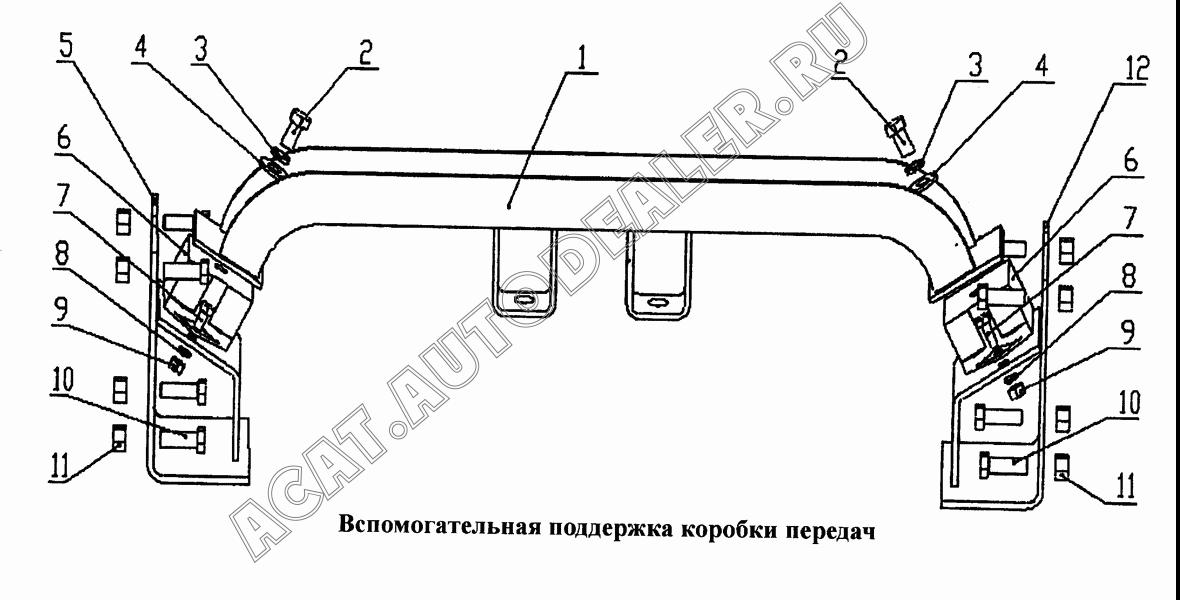 Правый кронштейн в сборе NZ9525590075 для CNHTC Sinotruk Hania