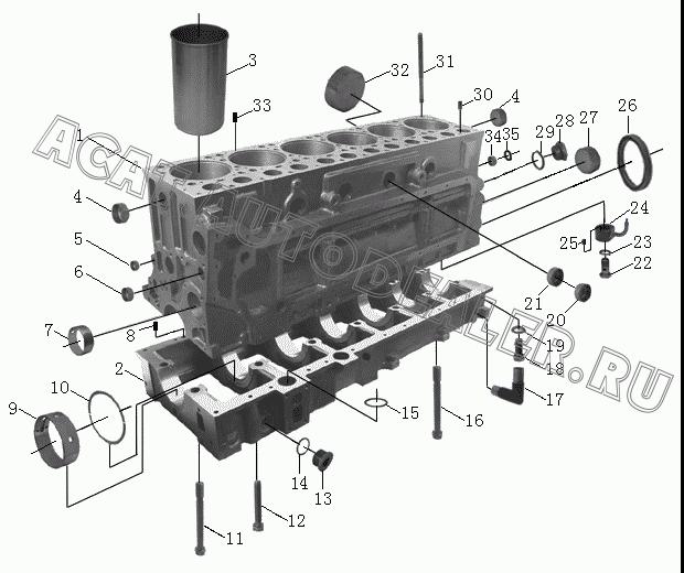Картер коленвала 161500010366 для CNHTC Sinotruk Hania