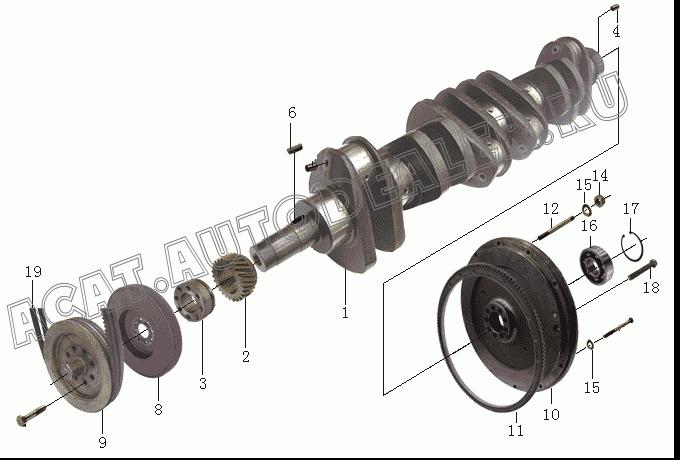 Фланец VG1500020070 для CNHTC Sinotruk Hania
