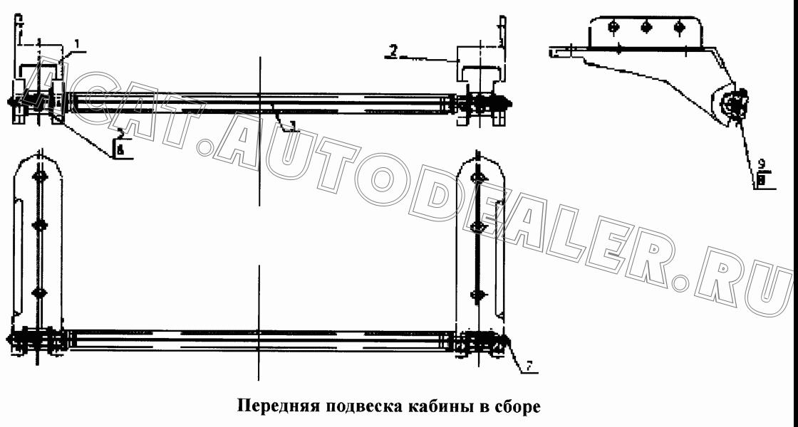 На левой стороне соединяет поддержку NZ16544300151 для CNHTC Sinotruk Hania