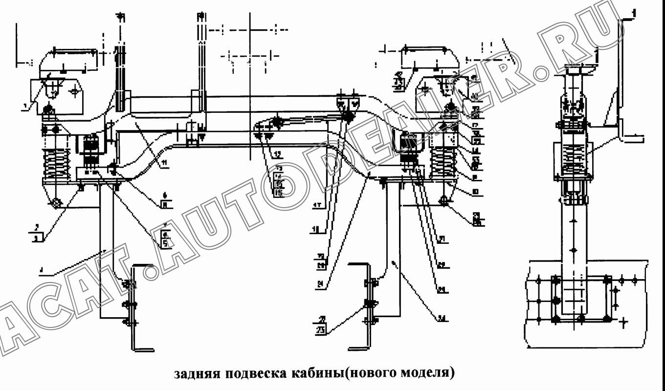 Верхний кронштейн в сборе задней подвески (слева) NZ1654440277 для CNHTC Sinotruk Hania