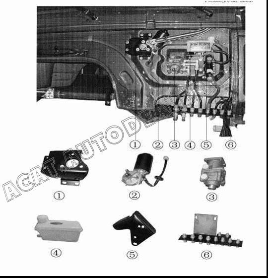 Тормозной кран в сборе NZ9525360110 для CNHTC Sinotruk Hania