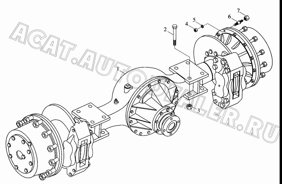 Передний приводной мост 9D20-261100 для Foton FL936F