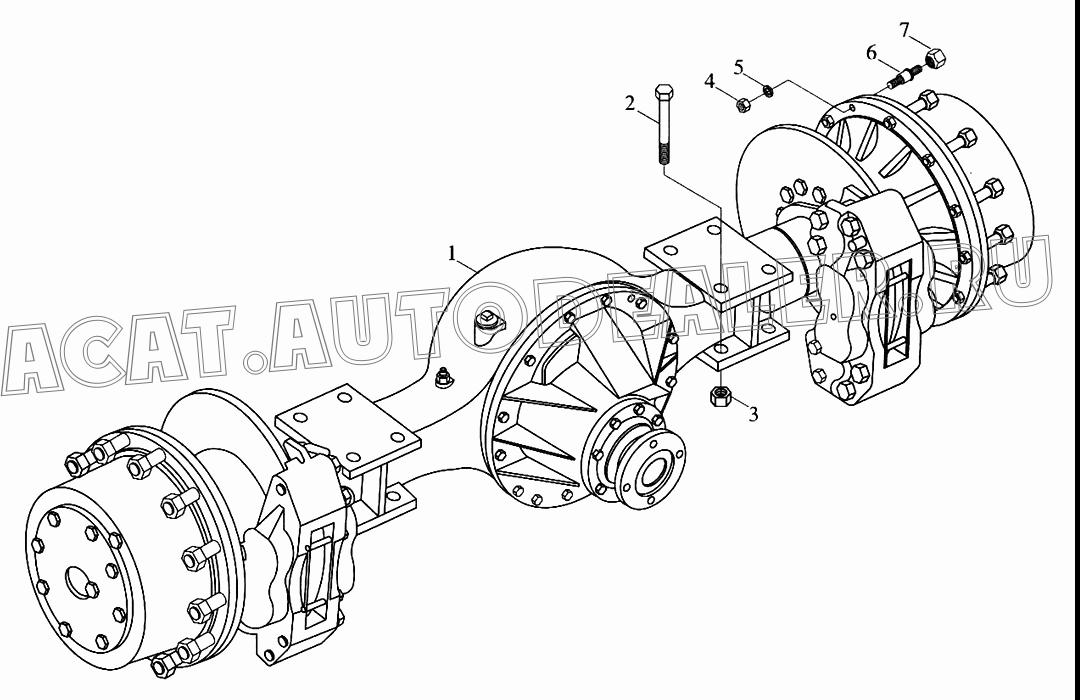 Задний приводной мост 9D20-262100 для Foton FL936F