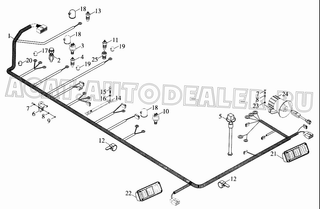 Жгут 9D636-6401000 для Foton FL936F