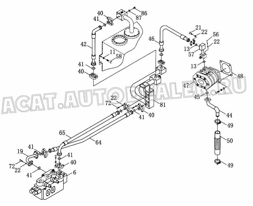 Трубка 9F29-590100 для Foton FL958G