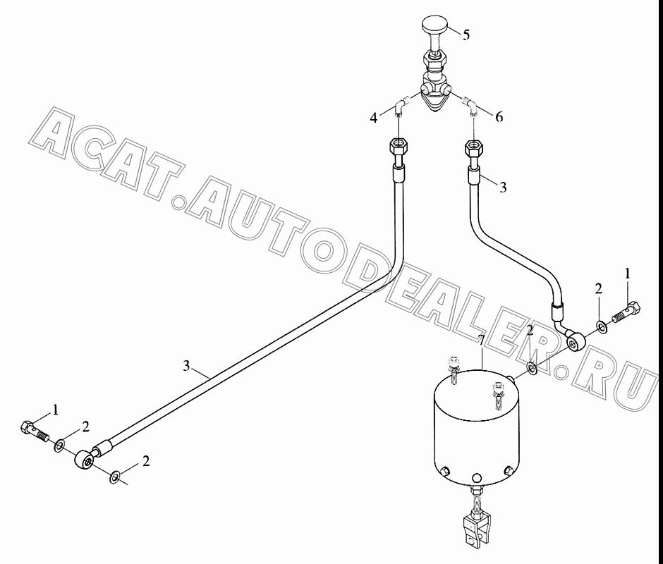 Труба клапана L=1500 9F20-290100 для Foton FL958G