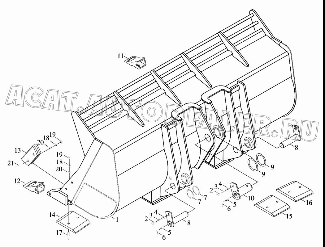 Зуб 9F610-73G02000 для Foton FL958G