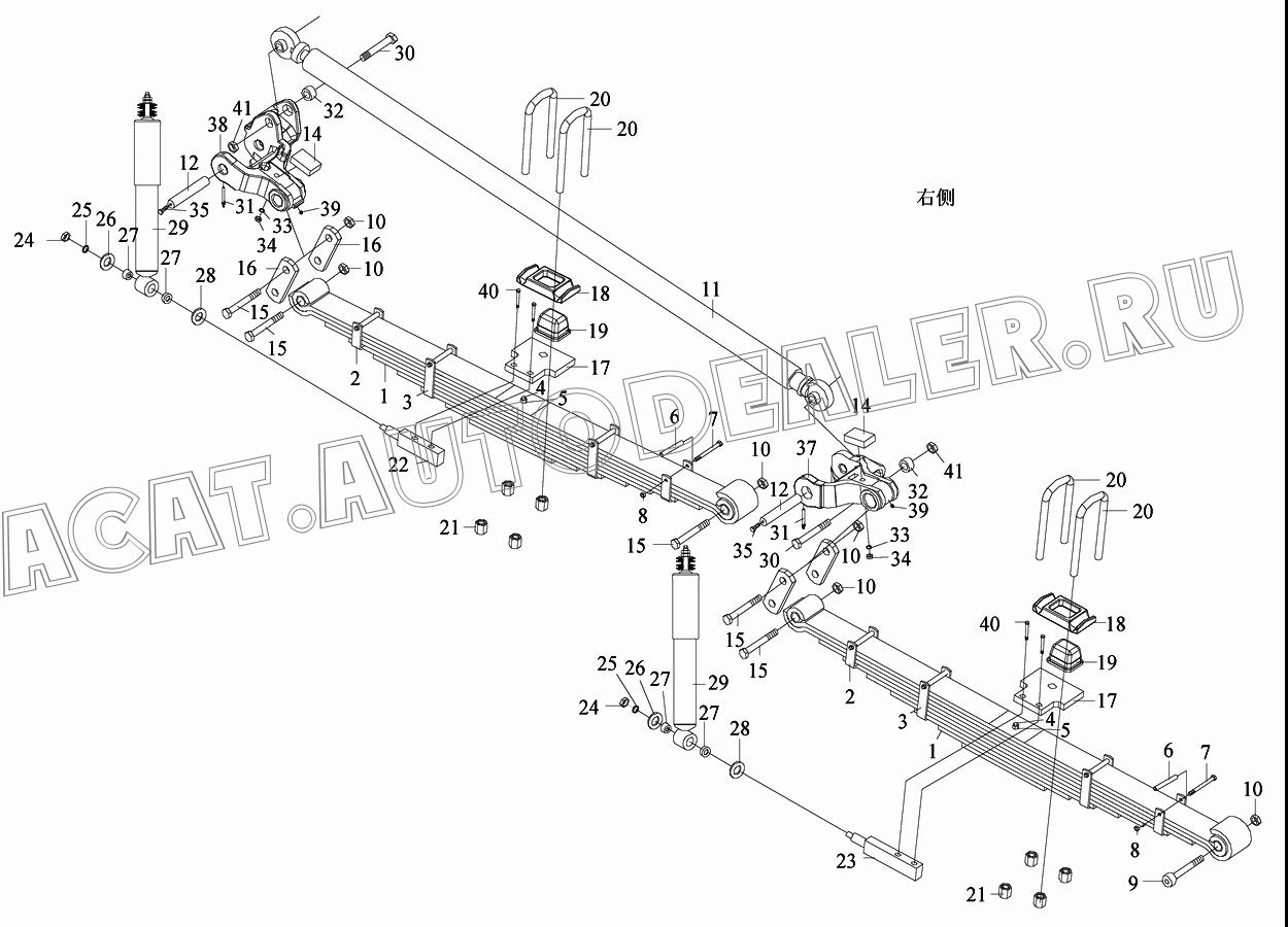 Рессора передняя в сборе 2902010-371 для FAW CA3312