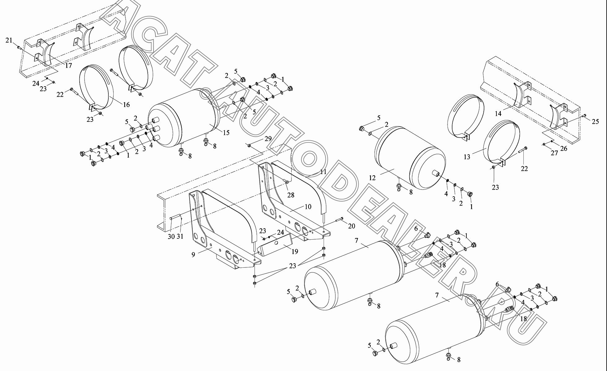 Левая стойка в сборе 3513075-508 для FAW CA3312