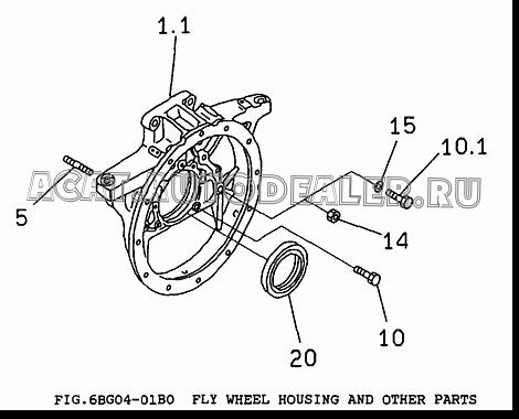 SEAL OIL, COVER 1-09625-439-1 для Isuzu 6BG1