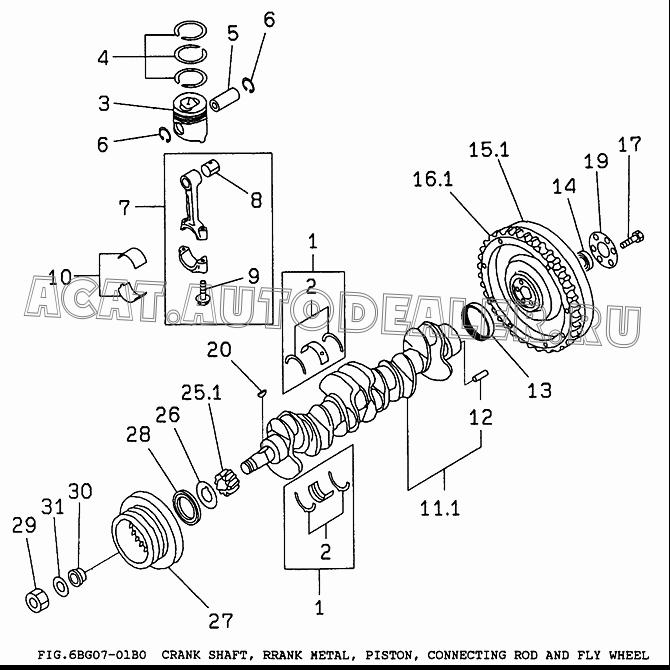 METAL SET, CONNECTING ROD 9-12271-608-0 для Isuzu 6BG1