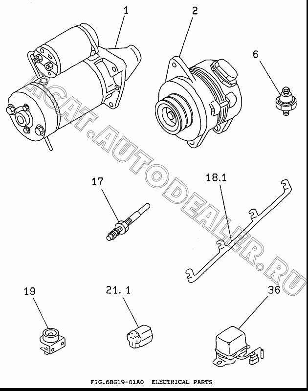 STARTER 1-81100-191-0 для Isuzu 6BG1