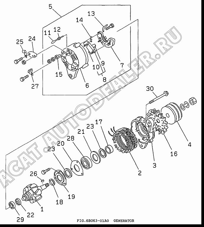 BEARING, BALL 1-81229-225-0 для Isuzu 6BG1