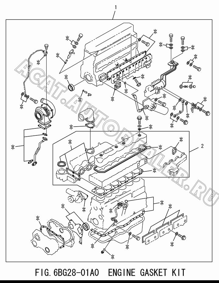 GASKET KIT,CYLINDER HEAD OVERHAUL 1-87812-271-2 для Isuzu 6BG1-1-T