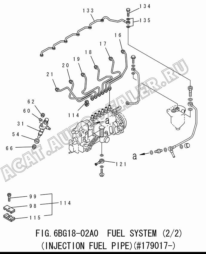 PIPE 1-15416-011-0 для Isuzu 6BG1-1-T