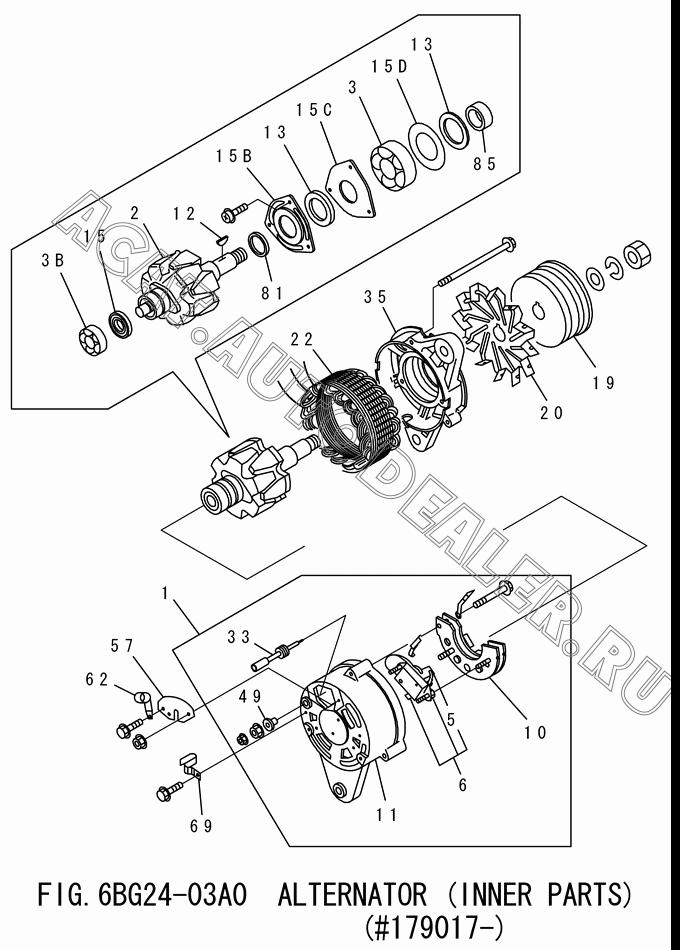 STATOR 1-81211-090-0 для Isuzu 6BG1-1-T