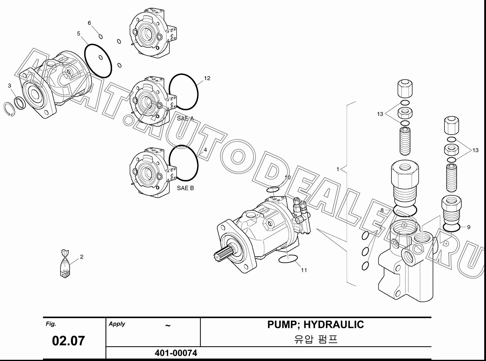 CONTROL VALVE 401-00074-01 для Hanwoo HCP40.15X