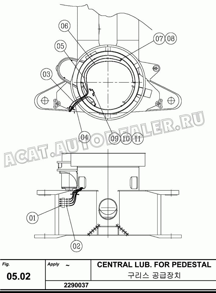 NIPPLE, GREASE AM10x1P H2980016 для Hanwoo HCP40.15X