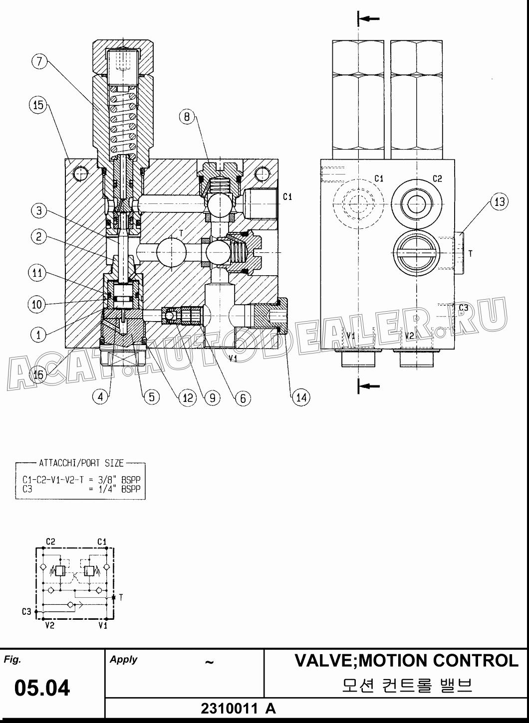 PISTON HOUSING 2310011-01 для Hanwoo HCP40.15X