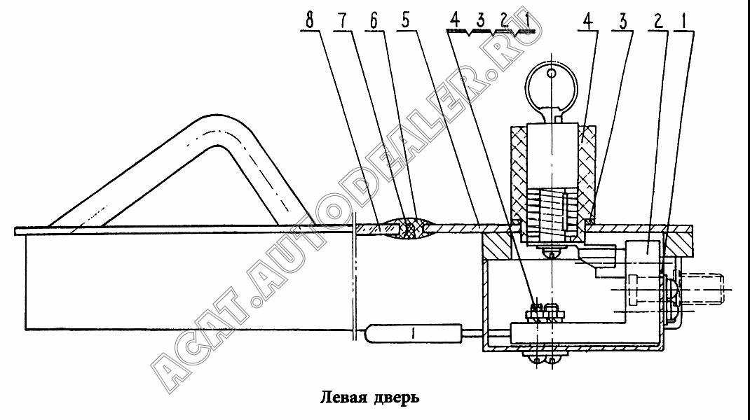 Дверной замок в сборе 0T36079 для HBXG SD7