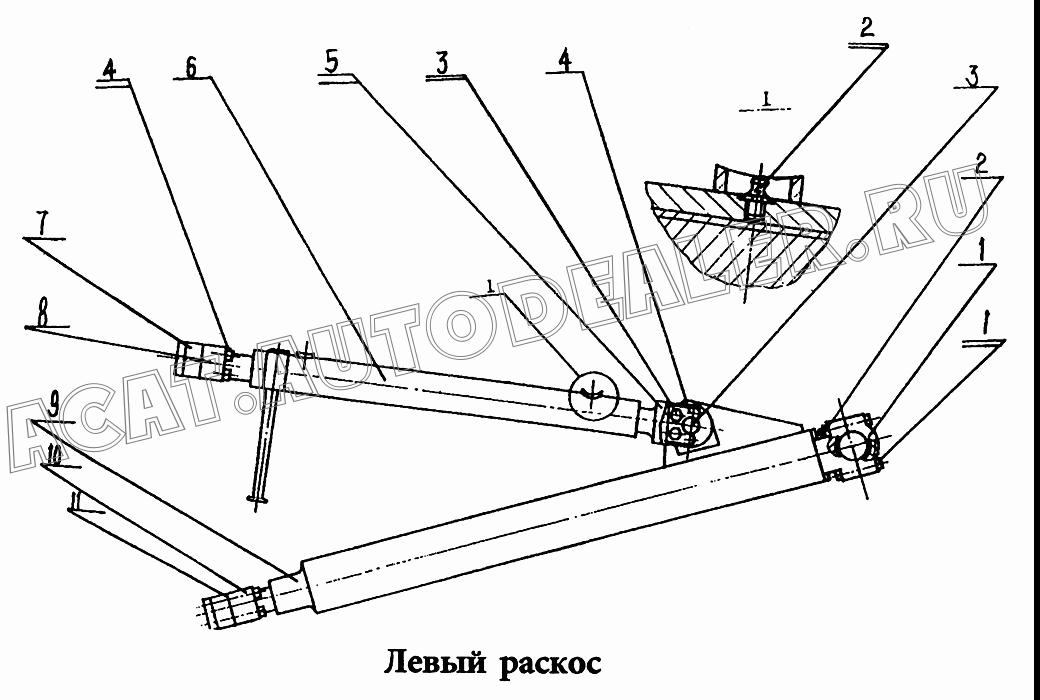 Левая резьбовая труба в сборе 0T14093 для HBXG SD7