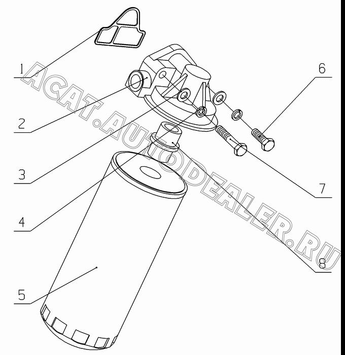Масляный фильтр 430-1012020A-937 для Yuchai YC4G180-30