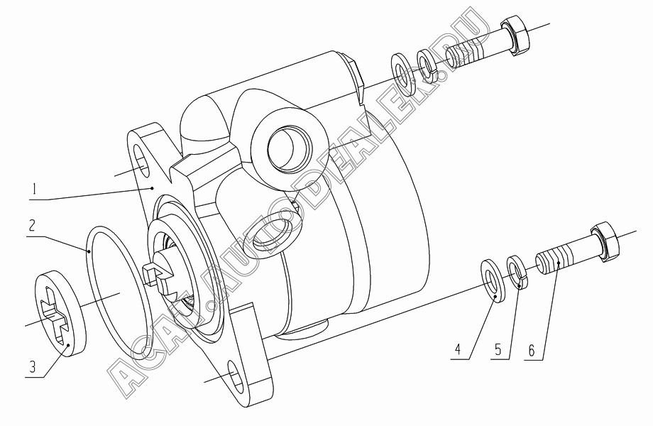 Уплотнительное кольцо 2,65х58 YC208-B05800F для Yuchai YC4G180-30