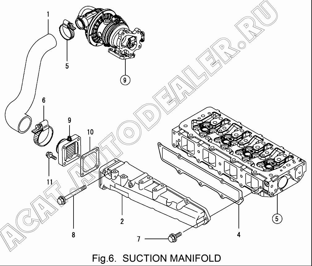 HOSE,INTAKE 129508-12060 для Yanmar 4TNV84T