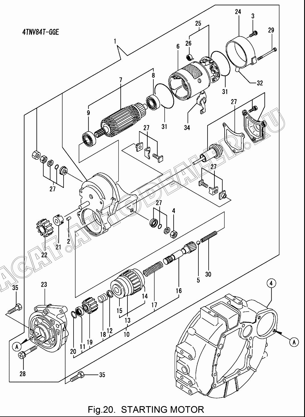FRAME 129407-77290 для Yanmar 4TNV84T