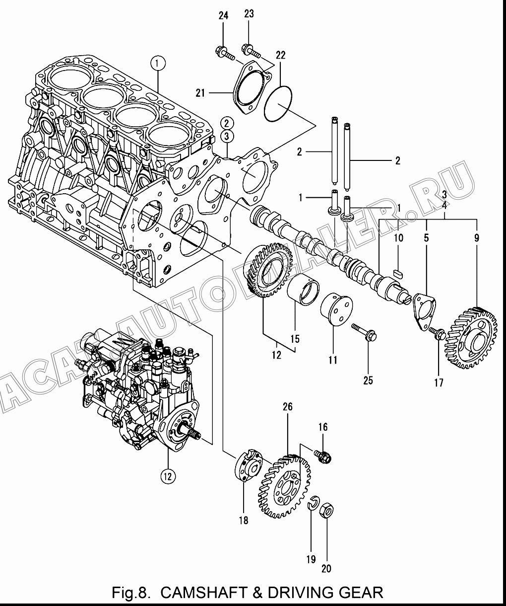 CAMSHAFT В сборе 729601-14580 для Yanmar 4TNV88