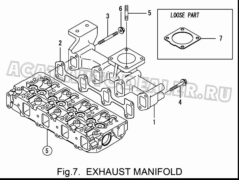 MANIFOLD, EXHAUST 129601-13109 для Yanmar 4TNV88
