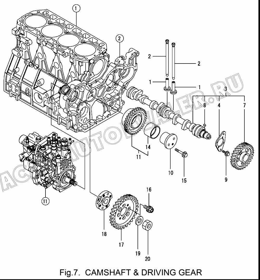 PUSH ROD 129907-14400 для Yanmar 4TNV94L