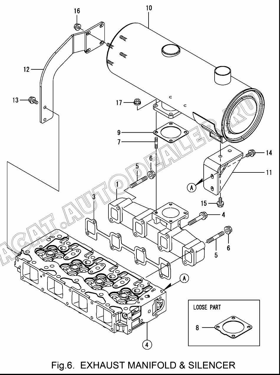 GASKET, SILENCER 129930-13201 для Yanmar 4TNV94L