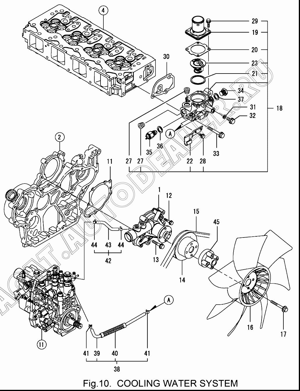 PUMP В сборе, WATER 129907-42000 для Yanmar 4TNV94L