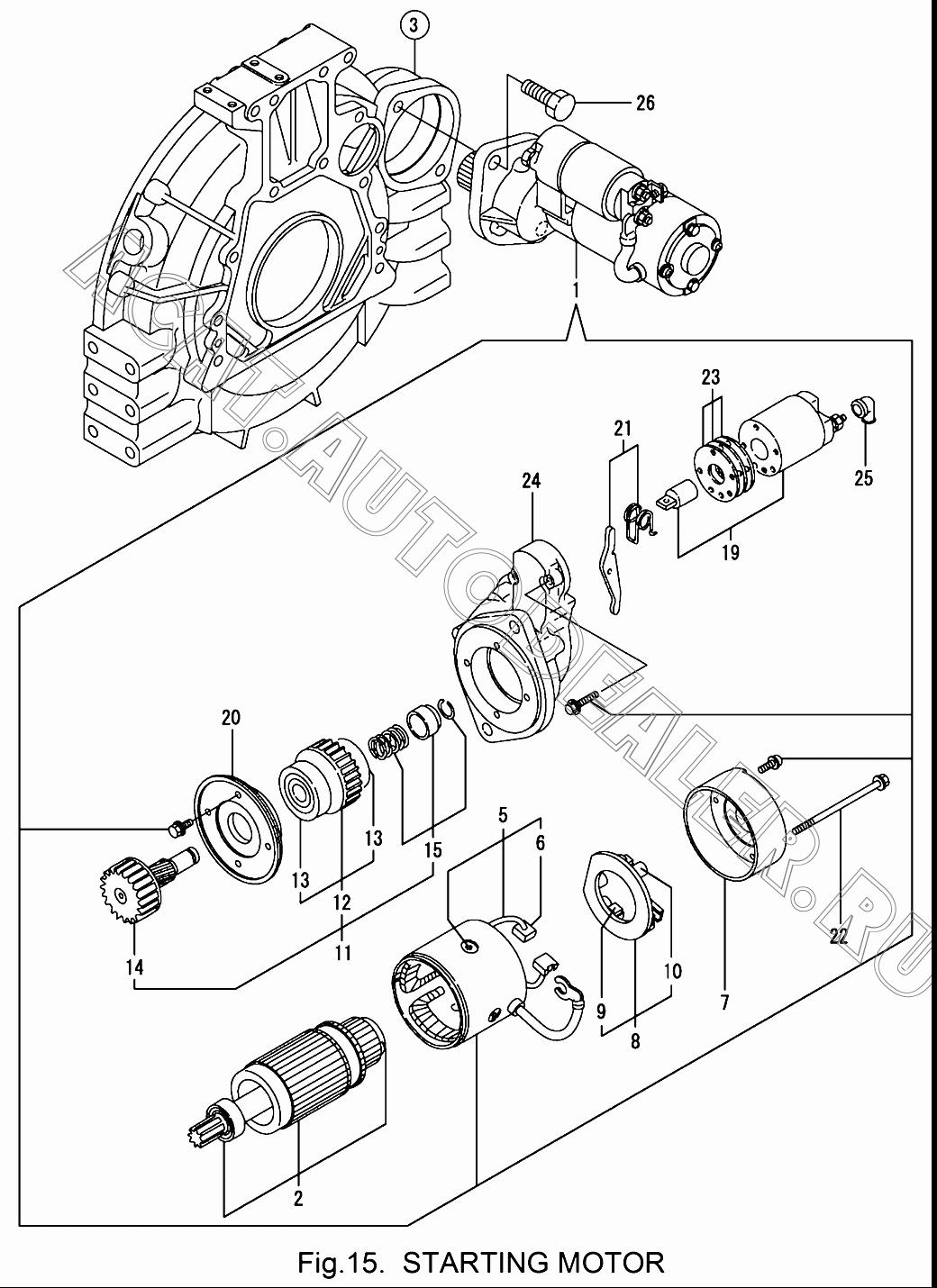 STARTER 123900-77010 для Yanmar 4TNV94L