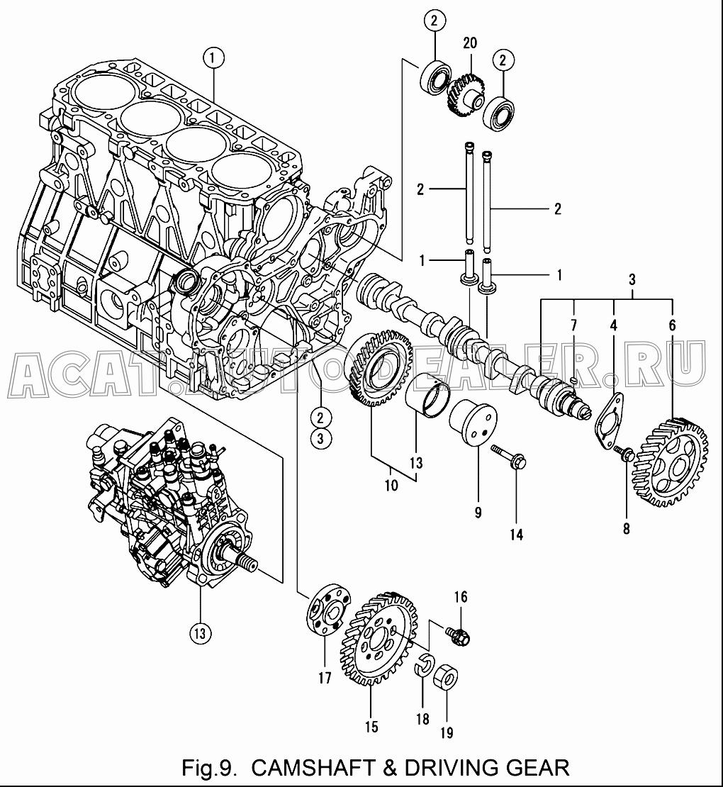 GEAR,F.I.PUMP 123907-25909 для Yanmar 4TNV98