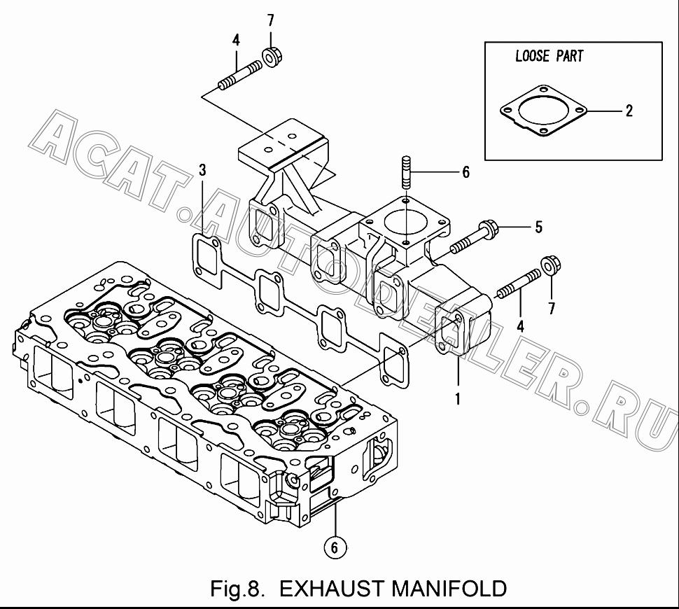 MANIFOLD, EXHAUST 129907-13200 для Yanmar 4TNV98