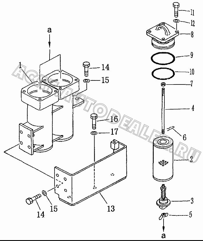 Корпус масляного фильтра 154-49-51311 для Shantui SD22