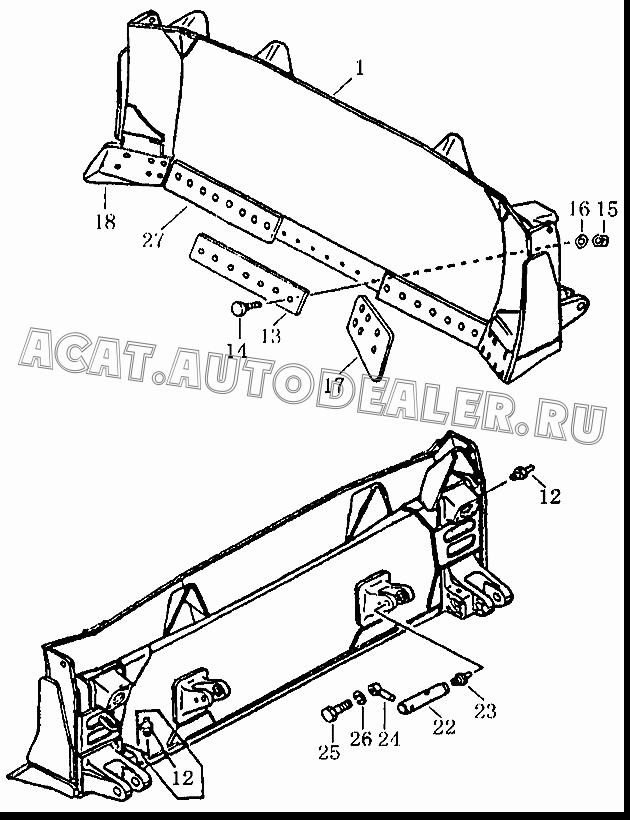Режущая пластина 1 23Y-82B-00001 для Shantui SD22