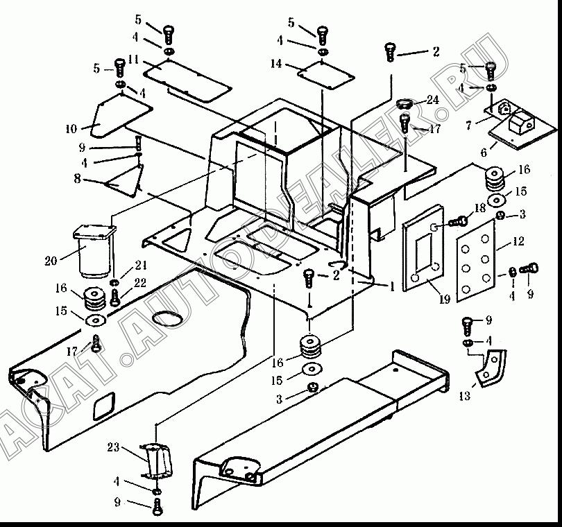 Frame, floor plate 171-51-04000 для Shantui SD32