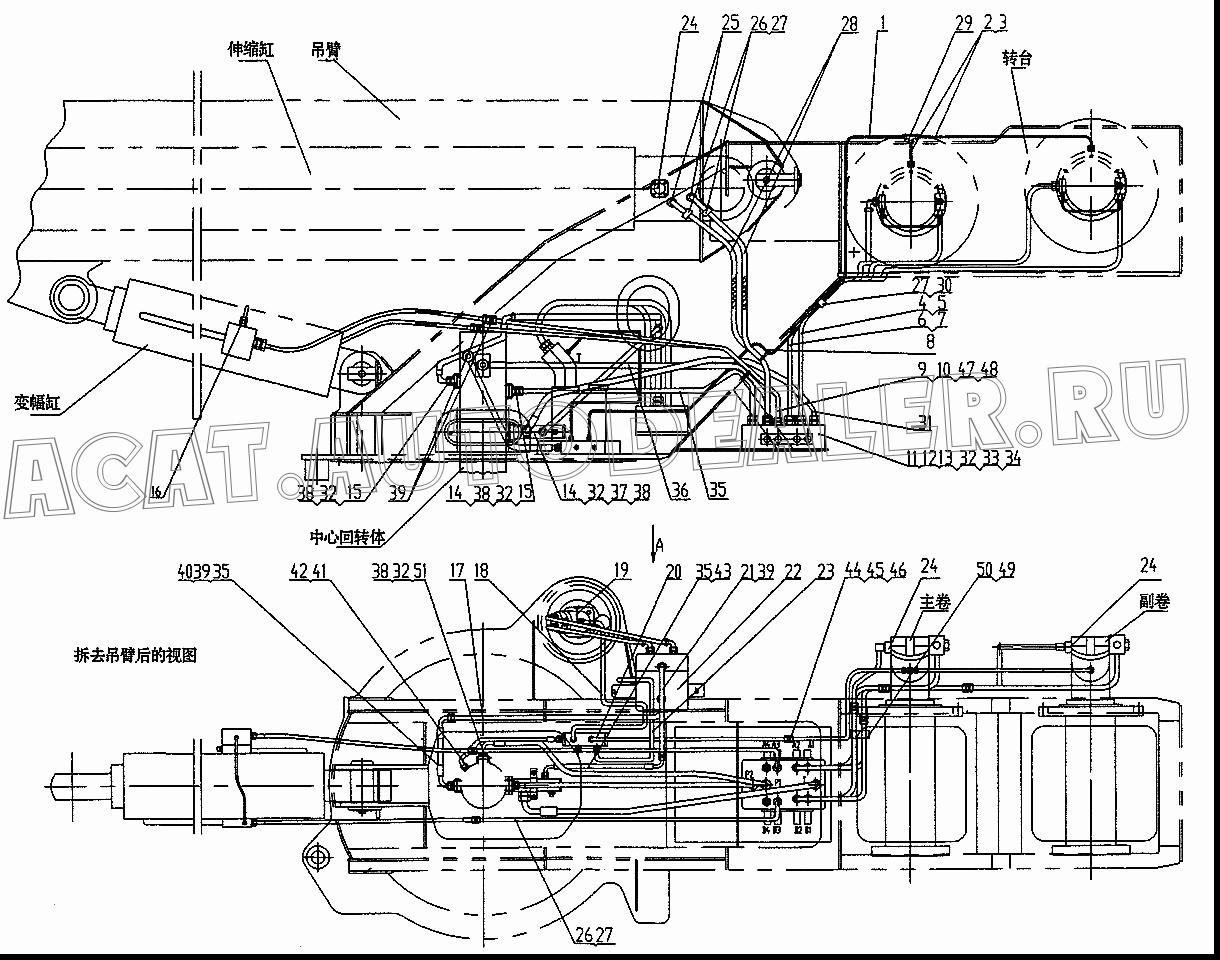 Pipes of Commutation valve QY16K.13.2.18 для XCMG QY25K