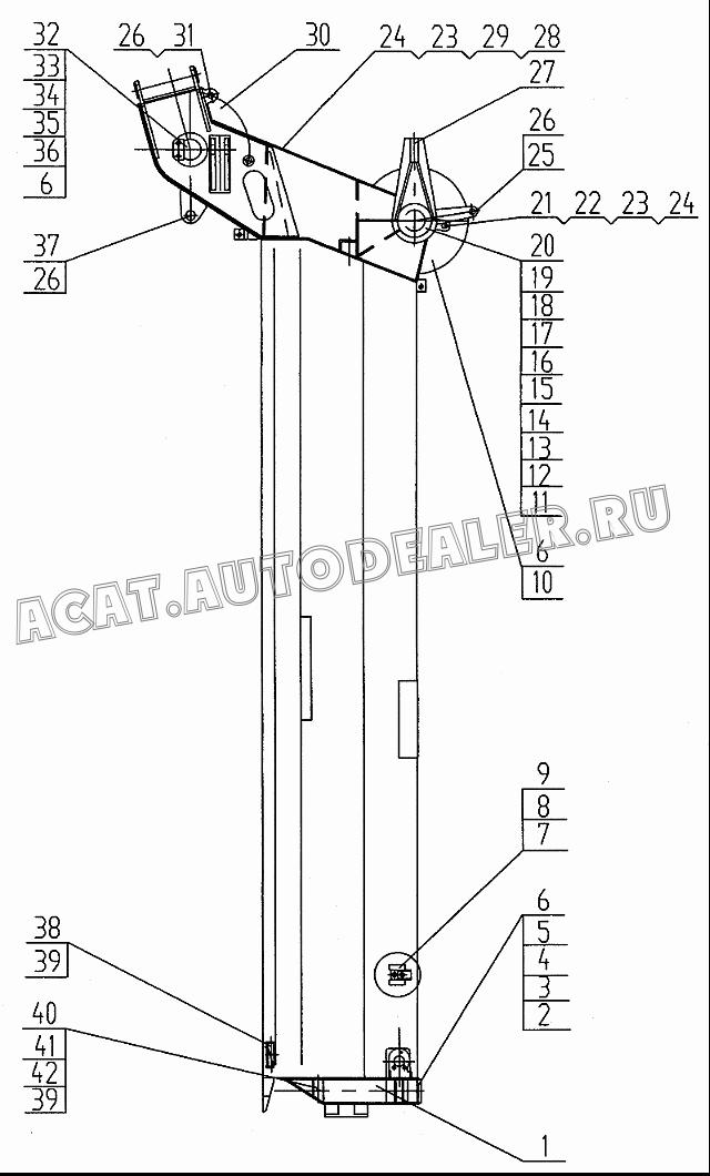 4th section structure QY25K.02III.4.1 для XCMG QY25K