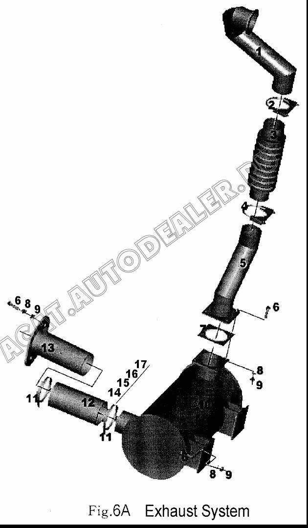 Exhaust Pipe 39E093 для XCMG XSM218, XSM220